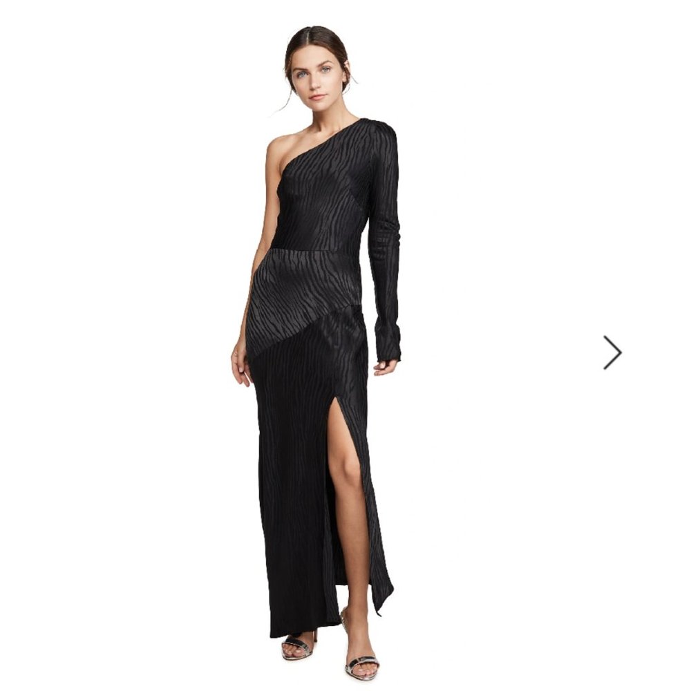 Bec & Bridge Black Kat Asymetrical Midi Dress